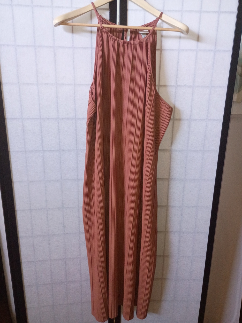 a new day Rust Pleated Halter Dress
